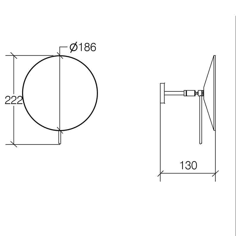 Lineabeta: Specchio ingranditore da muro MEVEDO 5596 Lineabeta